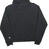 CHAMPION REVERSE WEAVE Mens Black Hoodie S Embroidered Logo Pullover cotton