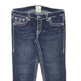 LA IDOL Womens Shorts Blue Denim L W32 Contrast Stitching Stylish Casual