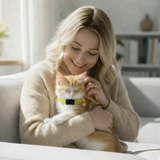 Anypet Small Mustard Yellow Cat Collar with Safety Buckle, Bell & Durable Adjustable Strap – Stylish Comfortable Pet Accessory for Cats