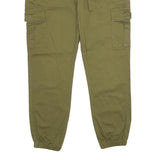 CHICOREE Womens Cotton Blend Khaki Regular Cargo Trousers W32 L28 Casual Zip