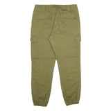 CHICOREE Womens Cotton Blend Khaki Regular Cargo Trousers W32 L28 Casual Zip