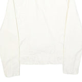 LEVI'S Womens White Button Jacket S Cotton Blend Plain Classic Casual Outerwear