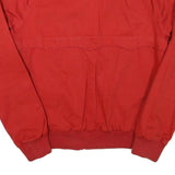 JOHN ASHFIELD Mens Red Bomber Jacket S Cotton Blend Plain Casual Zip