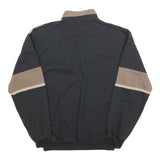 LD SPORT Mens Black & Beige Colour Block Collared M Cotton Blend Sweatshirt