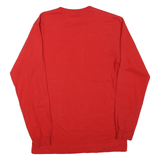 SUPREME Mens Red Long Sleeve Crew Neck Classic Cotton Blend M T-Shirt