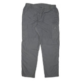 Mens Regular Grey Polyester Blend Zip Closure Trousers W34 L30 Casual Outdoor