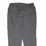 Mens Regular Grey Polyester Blend Zip Closure Trousers W34 L30 Casual Outdoor