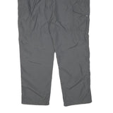 Mens Regular Grey Polyester Blend Zip Closure Trousers W34 L30 Casual Outdoor
