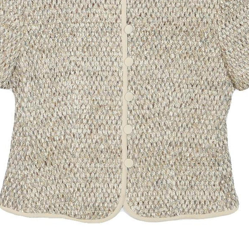 GIBIERRE DONNA Womens Cream Smart Button Jacket XXS Polyester Blend Woven
