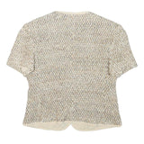 GIBIERRE DONNA Womens Cream Smart Button Jacket XXS Polyester Blend Woven