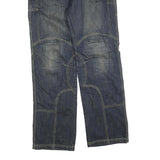 HELLFIRE Mens Jeans Blue Relaxed Straight Denim Medium W38 L36 Casual Workwear