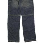 HELLFIRE Mens Jeans Blue Relaxed Straight Denim Medium W38 L36 Casual Workwear