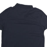 NAUTICA Mens Navy Blue Slim Fit Short Sleeve Plain Polo Shirt XL Classic