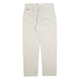 LEE COOPER Mens Cotton Blend Beige Regular Straight Trousers W32 L29 Classic Zip