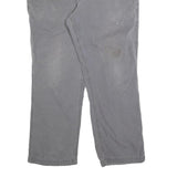 CARHARTT Mens Relaxed Grey Cotton Blend Zip Trousers W38 L30 Workwear Casual