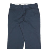 DICKIES Mens Relaxed Navy Blue Straight Leg Trousers W36 L29 Durable Workwear
