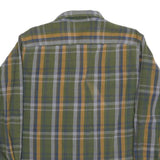 FIELDMASTER Mens Green & Yellow Check Shirt L Cotton Blend Workwear Button