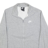 NIKE Mens Grey Jacket S Cotton Blend Plain Zip Casual Sportswear