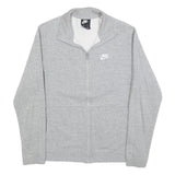NIKE Mens Grey Jacket S Cotton Blend Plain Zip Casual Sportswear