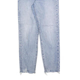 LEVI'S Womens Light Blue Regular Straight Denim Raw Hem W27 L27 Casual Jeans