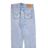 LEVI'S Womens Light Blue Regular Straight Denim Raw Hem W27 L27 Casual Jeans