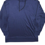 DKNY Mens Navy Blue Hoodie M Polyester Blend Casual Pullover Sweatshirt