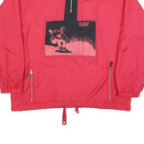 THE BEST Mens Red Zip Jacket XL Polyester Blend Plain Winter Lightweight