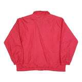 THE BEST Mens Red Zip Jacket XL Polyester Blend Plain Winter Lightweight