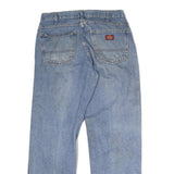 DICKIES Mens Jeans Blue Regular Straight Denim Light W30 L29 Classic Zip Cotton