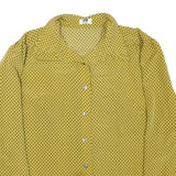 ARA MODEN Womens Yellow & Black Printed Shirt Long Sleeve Collared M Button