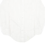 BRISTOL Mens White Shirt XS Classic Long Sleeve Button Formal Stripe