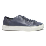 MASSIMO DUTTI Mens Leather Navy Casual Trainers UK 8 Stylish Comfortable