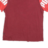 PUMA Mens Maroon & Red Graphic T-Shirt M Short Sleeve Crew Neck Cotton Blend