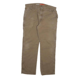 DICKIES Mens Cotton Blend Beige Regular Straight Trousers W38 L31 Workwear Zip