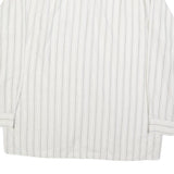 DI CARINO Mens White & Black Striped Shirt L Cotton Blend Casual Smart