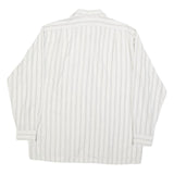 DI CARINO Mens White & Black Striped Shirt L Cotton Blend Casual Smart