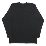 Mens Black Army Graphic Long Sleeve Crew Neck Cotton Blend T-Shirt L