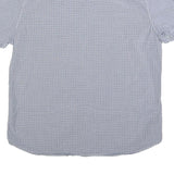 TIMBERLAND Mens Blue Check Short Sleeve Shirt XL Casual Button Down Cotton Blend