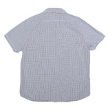 TIMBERLAND Mens Blue Check Short Sleeve Shirt XL Casual Button Down Cotton Blend