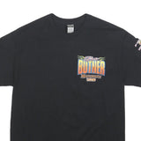 GILDAN Mens Black Bo Butner Graphic T-Shirt M Short Sleeve Crew Neck Racing