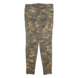 CLOCKHOUSE Mens Cotton Blend Slim Camouflage Trousers W32 L30 Cargo Pocket Zip