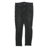 LEVI'S 512 BIG E Mens Slim Black Denim Light Woven Jeans W33 L28 Slim Fit Zip