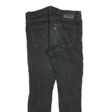 LEVI'S 512 BIG E Mens Slim Black Denim Light Woven Jeans W33 L28 Slim Fit Zip