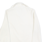 Womens White Button Jacket S Polyester Blend Plain Classic Stylish Lightweight