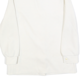Womens White Button Jacket S Polyester Blend Plain Classic Stylish Lightweight
