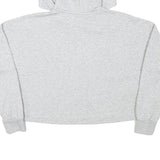 PUMA Womens Grey Hoodie XS Cropped Cotton Blend Pullover Lightweight