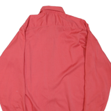 Mens Red Plain Cotton Blend Shirt M Classic Fit Button Collar Long Sleeve