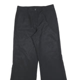 Womens Black Relaxed Wide-Leg Trousers W30 L32 Zip Closure Casual Wear