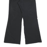 Womens Black Relaxed Wide-Leg Trousers W30 L32 Zip Closure Casual Wear