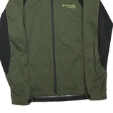 COLUMBIA Mens Green & Black Softshell Jacket S Polyester Blend Zip Outdoor